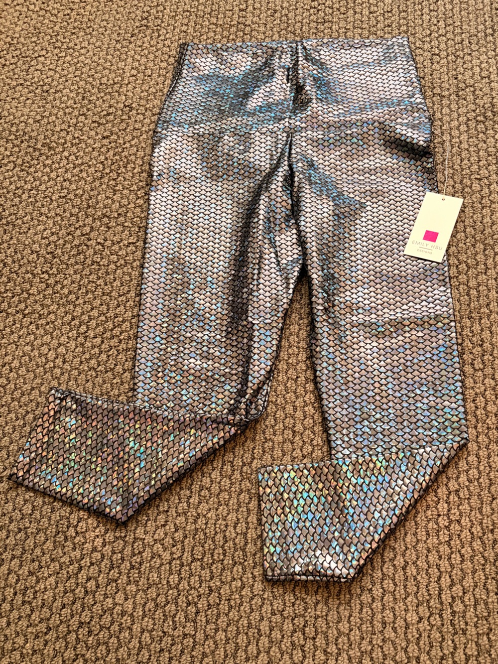 NWT Emily Hsu Designs Midnight Mermaid 7/8 Leggings, XL